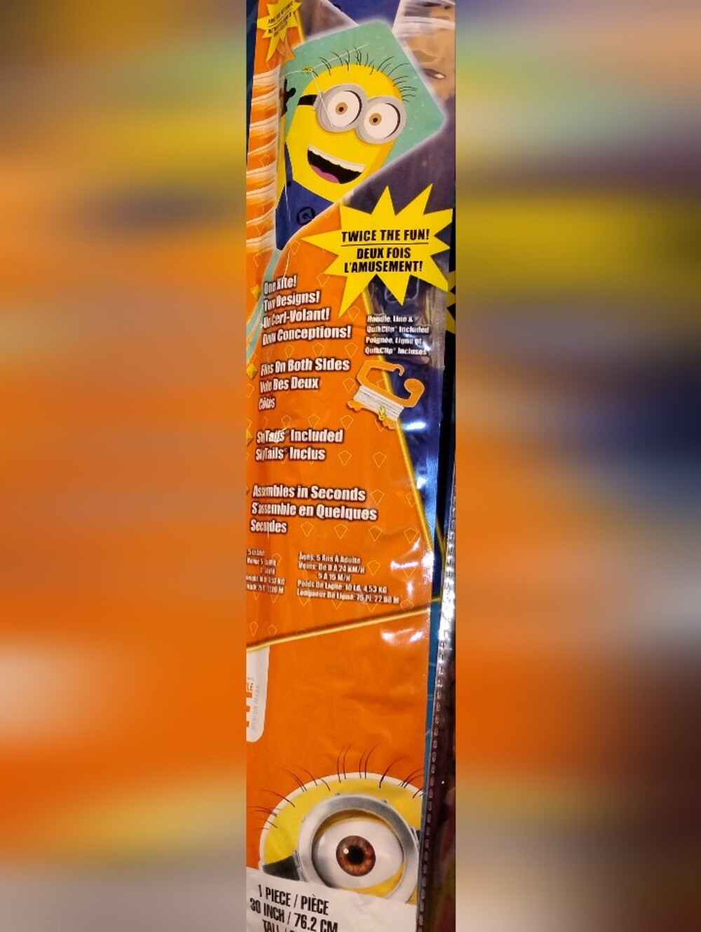 Kids' Minions Orange Kite